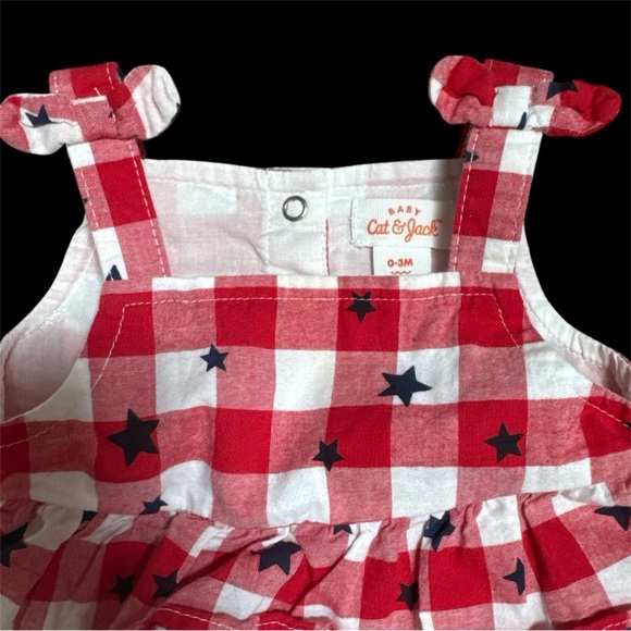 Baby Girl Gingham Romper 0-3M Cat & Jack - Picture 3 of 6